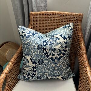 Vintage Ralph Lauren Tamarind/Porcelain Blue Throw Pillow/Feather Insert-RARE